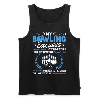 My Bowling Excuses - Funny Bowling Bowler - Men's Premium Organic Tank Top - black - Front - Michal (187cm)