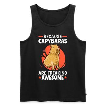 Capybara sont fantastiques capybara d’Amérique du Sud - Débardeur bio Premium Homme - noir - Devant - Michal (187cm)