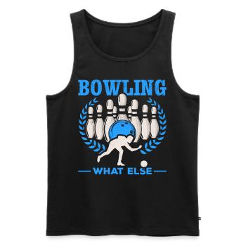 Bowling Quoi d’autre Bowling Kegeln Bowlen Bowler - Débardeur bio Premium Homme - noir - Devant - Michal (187cm)
