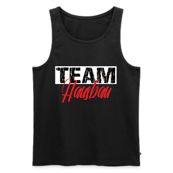 Team House Construction - Men's Premium Organic Tank Top - black - Front - AI Model Male 178 light (178cm)