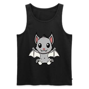 Halloween Blutsauger Fledermaus Horror Kind Baby - Männer Premium Bio Tank Top - Schwarz - Vorne - AI Model Male 178 light (178cm)