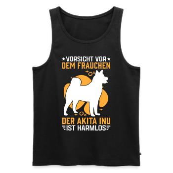 Akita Inu Frauchen japanischer Hund Besitzerin - Männer Premium Bio Tank Top - Schwarz - Vorne - Michal (187cm)