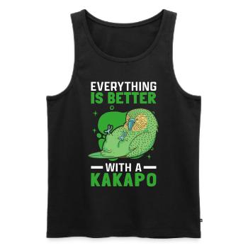 Besser mit Kakapo Neuseeland flugunfähiger Kakapo - Männer Premium Bio Tank Top - Schwarz - Vorne - AI Model Male 178 light (178cm)
