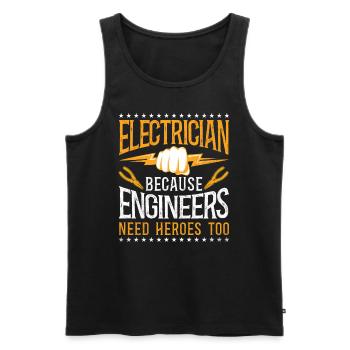 Electrician Engineer - Männer Premium Bio Tank Top - Schwarz - Vorne - Michal (187cm)