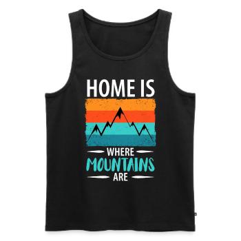 Mountains Mountains Hiking Mountaineers Climbing - Men's Premium Organic Tank Top - black - Front - Michal (187cm)
