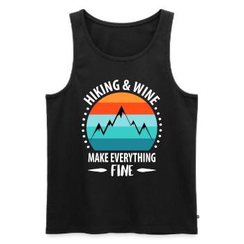 Mountains Mountains Hiking Mountaineers Climbing - Men's Premium Organic Tank Top - black - Front - Michal (187cm)