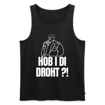 Österreich / Bayern Dialekt Sprüche / Mundart AUT - Männer Premium Bio Tank Top - Schwarz - Vorne - Michal (187cm)
