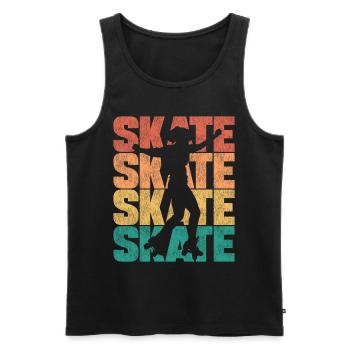 Cool Roller Skating Skate Girl - Männer Premium Bio Tank Top - Schwarz - Vorne - AI Model Male 178 light (178cm)