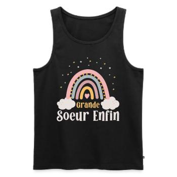 Vieille Sœur Grande Sœur - Débardeur bio Premium Homme - noir - Devant - Michal (187cm)