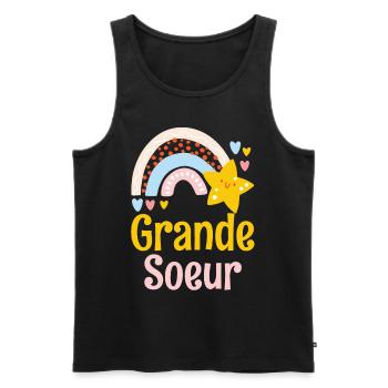 Vieille Sœur Grande Sœur - Débardeur bio Premium Homme - noir - Devant - Michal (187cm)
