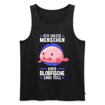 Blobfische sind toll Meme hässlicher Blobfisch - Männer Premium Bio Tank Top - Schwarz - Vorne - Michal (187cm)