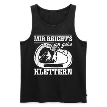 Mir Reicht's ich gehe Klettern Berg Kletterer - Männer Premium Bio Tank Top - Schwarz - Vorne - Michal (187cm)
