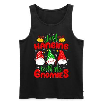 Just Hanging With My Gnomies - Männer Premium Bio Tank Top - Schwarz - Vorne - AI Model Male 178 light (178cm)