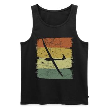 Glider Glider Flying Gliding - Men's Premium Organic Tank Top - black - Front - Michal (187cm)