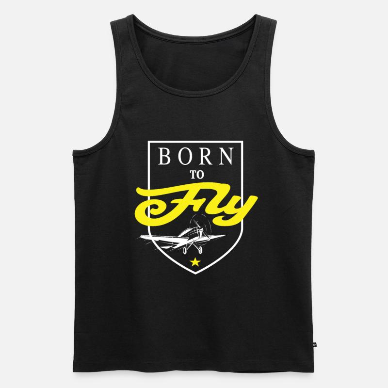 Born to Fly - Männer Premium Bio Tank Top - Schwarz