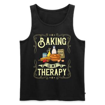 Backen Anfänger Rezepte Bäcker Mehl Bäckerei - Männer Premium Bio Tank Top - Schwarz - Vorne - Michal (187cm)