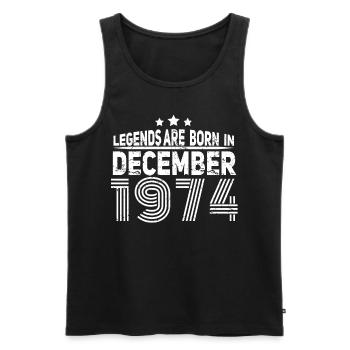 1974 Im Dezember Vintage Geschenkidee - Männer Premium Bio Tank Top - Schwarz - Vorne - Michal (187cm)