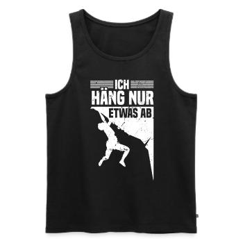 Berg Klettern Ich Häng Nur Etwas Ab Berg Kletterer - Männer Premium Bio Tank Top - Schwarz - Vorne - AI Model Male 178 light (178cm)