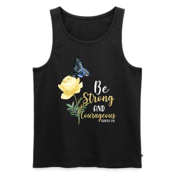 Christian Bible Verse Quote - Männer Premium Bio Tank Top - Schwarz - Vorne - AI Model Male 178 light (178cm)