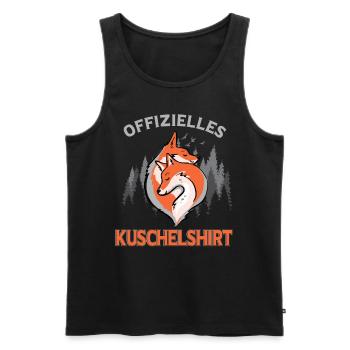 Offizielles Kuschelshirt Fuchs Füchse Kuscheln - Männer Premium Bio Tank Top - Schwarz - Vorne - AI Model Male 178 light (178cm)