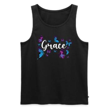 Christian Bible Verse Quote - Männer Premium Bio Tank Top - Schwarz - Vorne - AI Model Male 178 light (178cm)