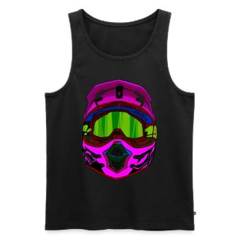 Motocross / Enduro / Freestyle mx / Dirtbike rétro - Débardeur bio Premium Homme - noir - Devant - Michal (187cm)