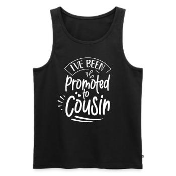 Ich Bin Zum Cousin Befördert Worden Cousine - Männer Premium Bio Tank Top - Schwarz - Vorne - Michal (187cm)