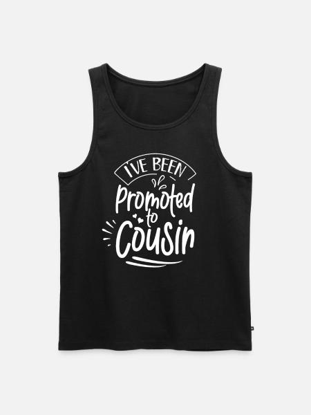Ich Bin Zum Cousin Befördert Worden Cousine - Männer Premium Bio Tank Top - Schwarz