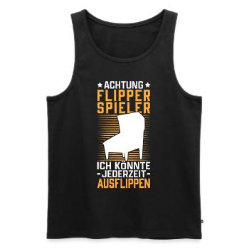 Flipper ausflippen Flipperautomat Pinball - Männer Premium Bio Tank Top - Schwarz - Vorne - Michal (187cm)