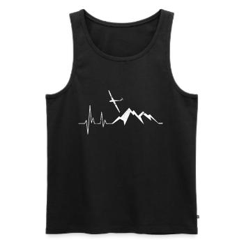 Segelflieger Segelfliegen - Männer Premium Bio Tank Top - Schwarz - Vorne - AI Model Male 178 light (178cm)
