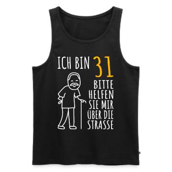 31 Geburtstag 31er 31ter Ich bin 31 Jahre alt Mann - Männer Premium Bio Tank Top - Schwarz - Vorne - AI Model Male 178 light (178cm)