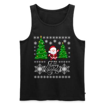 WEIHNACHTSMANN - Männer Premium Bio Tank Top - Schwarz - Vorne - Michal (187cm)
