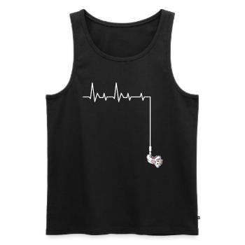Bungee Jumping Heartbeat Unicorn Bungee Jumpers - Men's Premium Organic Tank Top - black - Front - AI Model Male 178 light (178cm)