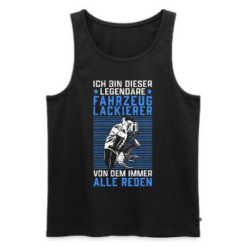 Dieser legendäre Fahrzeuglackierer Lackierer - Männer Premium Bio Tank Top - Schwarz - Vorne - Michal (187cm)