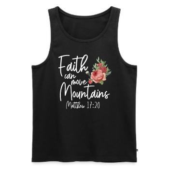 Christian Bible Verse Quote Rose - Männer Premium Bio Tank Top - Schwarz - Vorne - AI Model Male 178 light (178cm)