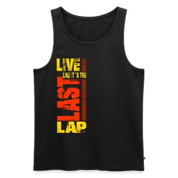 Motorsport Racing Saying Racing Driver Gift - Men's Premium Organic Tank Top - black - Front - AI Model Male 178 light (178cm)