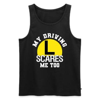 Learner driver Driving school Driving licence Novice driver - Men's Premium Organic Tank Top - black - Front - Michal (187cm)