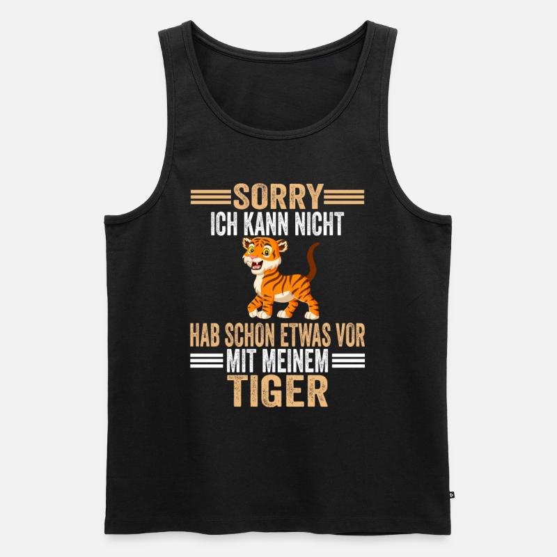 Zootier Dschungel Tiger - Männer Premium Bio Tank Top - Schwarz