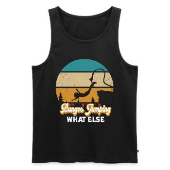 Retro Bungee Jumping What Else Bungee Jumpers - Männer Premium Bio Tank Top - Schwarz - Vorne - AI Model Male 178 light (178cm)