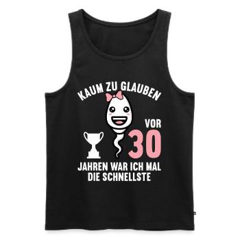 30 Jahre vor 30 Jahren schnellste 30. Geburtstag - Männer Premium Bio Tank Top - Schwarz - Vorne - Michal (187cm)
