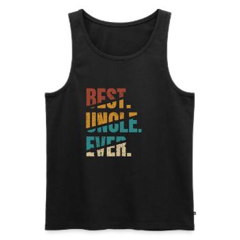 Best Uncle Ever Bester Onkel Patentante Vintage - Männer Premium Bio Tank Top - Schwarz - Vorne - AI Model Male 178 light (178cm)