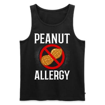 Erdnuss Allergie Erdnussallergie Nuss Zeichen Test - Männer Premium Bio Tank Top - Schwarz - Vorne - Michal (187cm)
