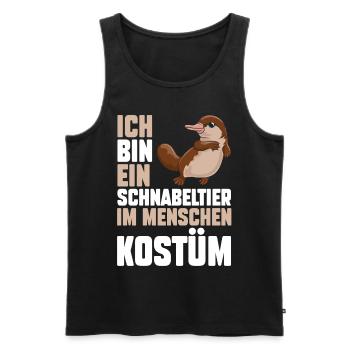 ich bin ein Schnabeltier - Männer Premium Bio Tank Top - Schwarz - Vorne - Michal (187cm)