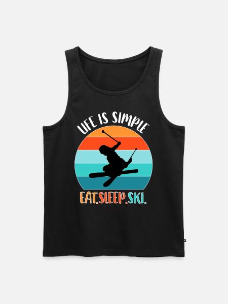 Ski skiing Skiers Skiing Holidays - Men's Premium Organic Tank Top - black