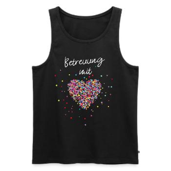 Betreuung mit Herz Herz für Pflegekräfte Geschenk - Männer Premium Bio Tank Top - Schwarz - Vorne - Michal (187cm)
