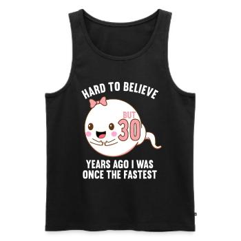30 Jahre vor 30 Jahren schnellste 30. Geburtstag - Männer Premium Bio Tank Top - Schwarz - Vorne - Michal (187cm)