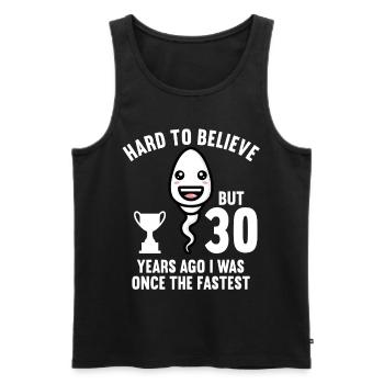 30 Jahre vor 30 Jahren schnellste 30. Geburtstag - Männer Premium Bio Tank Top - Schwarz - Vorne - Michal (187cm)