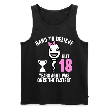 18 Jahre vor 18 Jahren schnellste 18. Geburtstag - Männer Premium Bio Tank Top - Schwarz - Vorne - Michal (187cm)