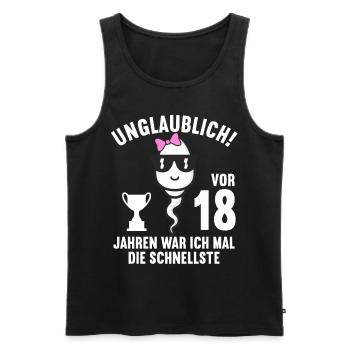 18 Jahre vor 18 Jahren schnellste 18. Geburtstag - Männer Premium Bio Tank Top - Schwarz - Vorne - Michal (187cm)