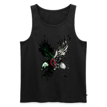 Flag Algeria - eagle Algerian flag - Men's Premium Organic Tank Top - black - Front - AI Model Male 178 light (178cm)